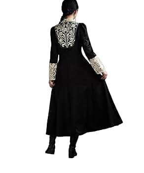 Amazon.co.jp: [etoll] バック刺繍フレアドレス ワンピース